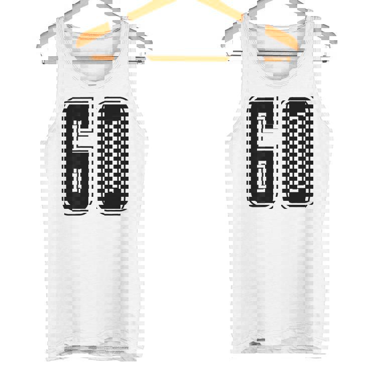 背番号 60 チーム短大スポーツ背番号付きユニフォーム タンクトップ