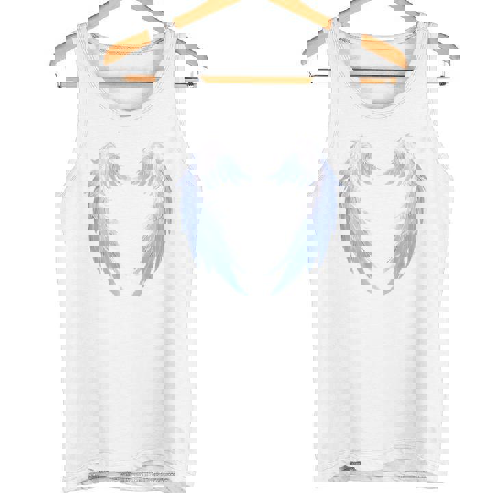 背面に美しい白い天使の羽のデザイン タンクトップ