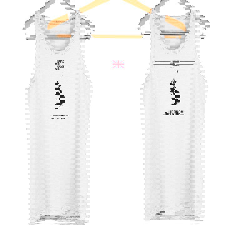 英国の国旗と地図と国の名前 イギリス タンクトップ