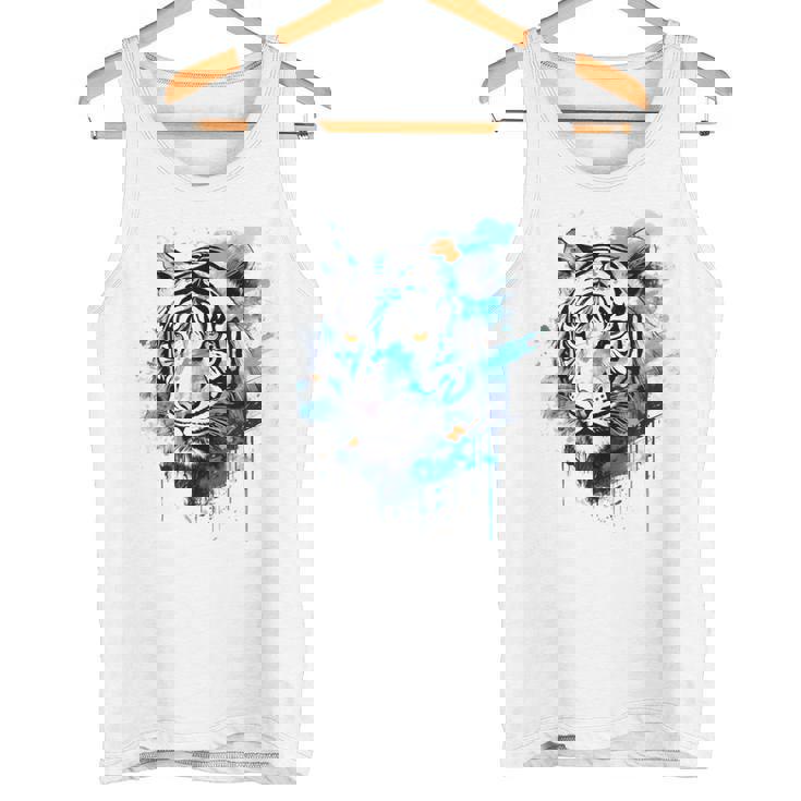 虎のアートワーク 動物園の動物 虎 タンクトップ