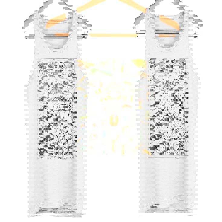 虫 昆虫 虫虫型 昆虫学プリント 虫プリント タンクトップ