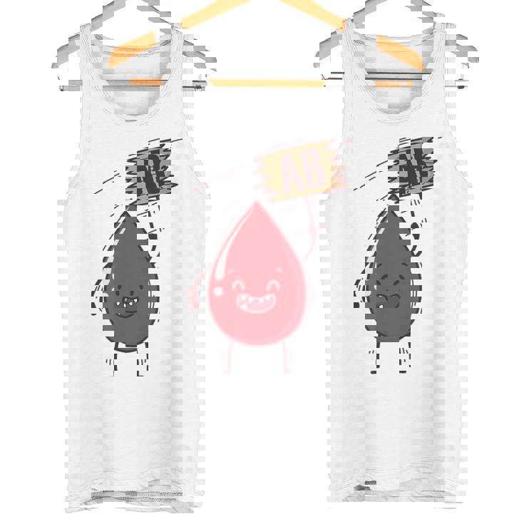 血液型 Ab 血液ドロップ シールドハート付き タンクトップ