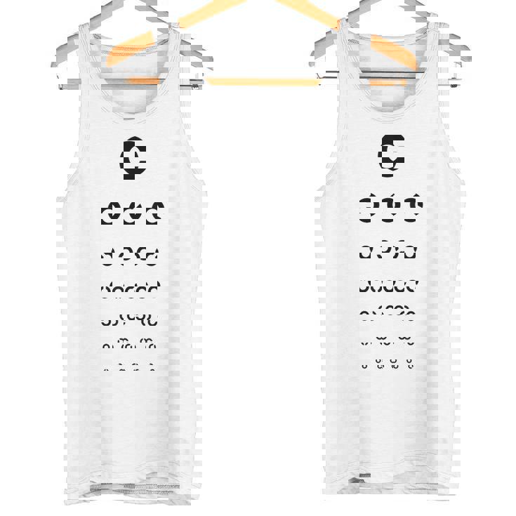 視力検査眼鏡屋面白い タンクトップ