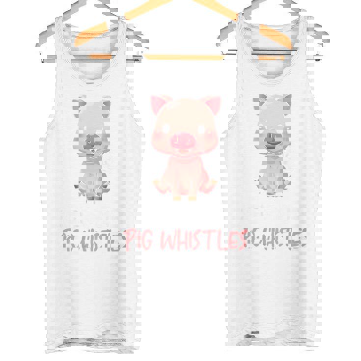 バックプリント 豚の口笛を信じる タンクトップ