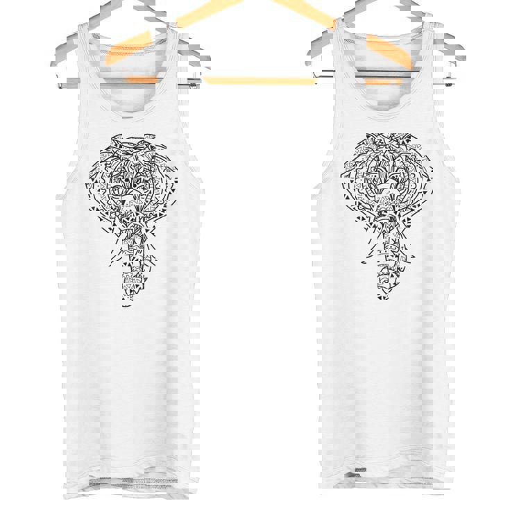 象のマンダラ、ヨガナマステエスニックシャーマン。 タンクトップ