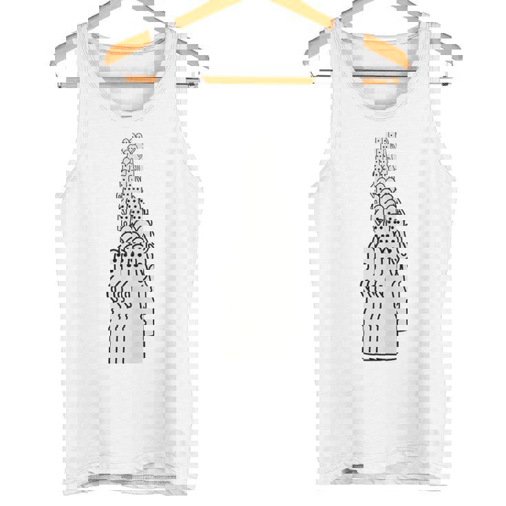 踊るはにわ大行列 はにわ ハニワ 埴輪 土偶 古墳 阿波踊り 宇宙人 かわいい シュール ワンポイント タンクトップ