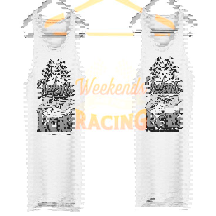 週末はレーシングカーレースモータースポーツ タンクトップ