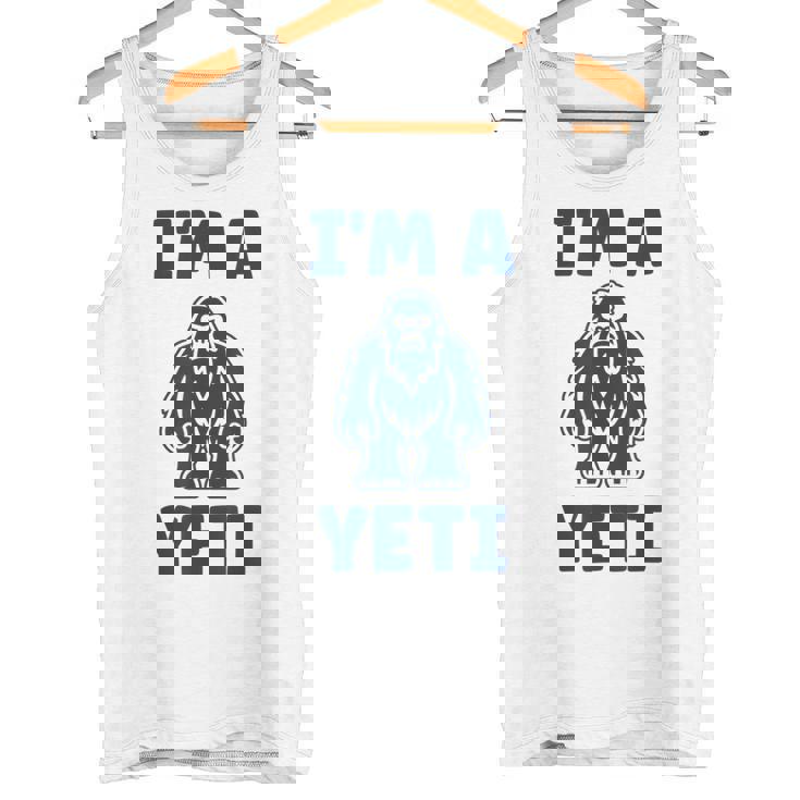 野獣のイエティ 忌まわしい雪だるまのユーモア 私はイエティが大好き I'm A Yeti タンクトップ