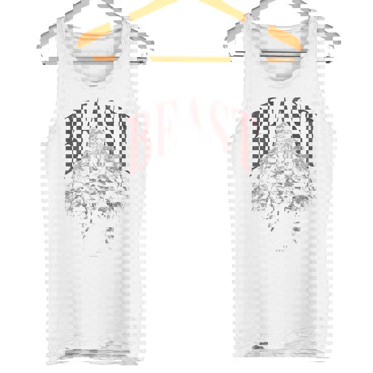 バックプリント 野生の落書きゴリラカラフルな動物猿猿ゴリラ タンクトップ