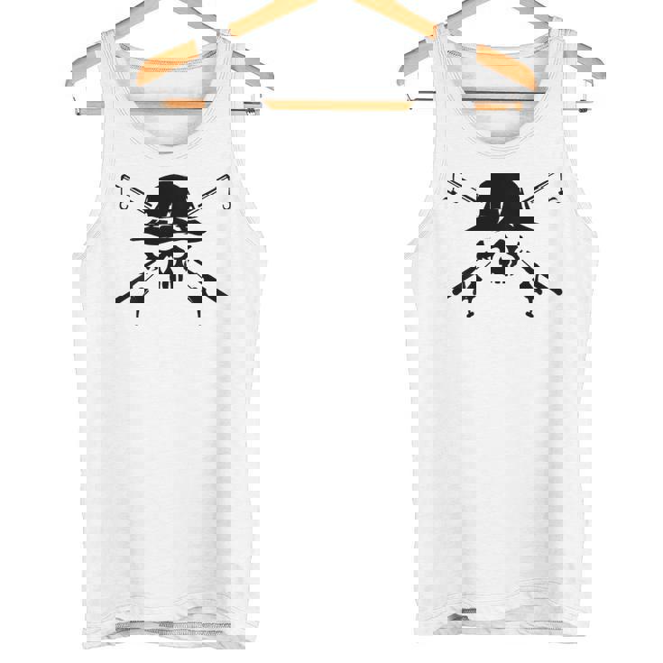 釣り帽子 釣り竿 スカル フィッシング バックプリント タンクトップ