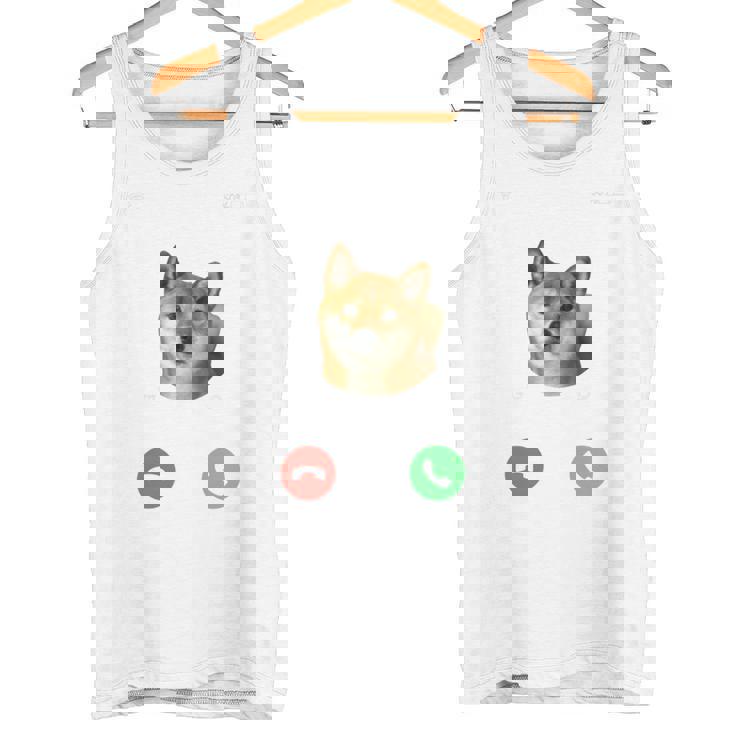 面白いtシャツ 柴犬 着信 イヌ わんこ メンズ 犬好き グッズ かわいい おもしろ 面白い 服 ネタ 長袖tシャツ タンクトップ