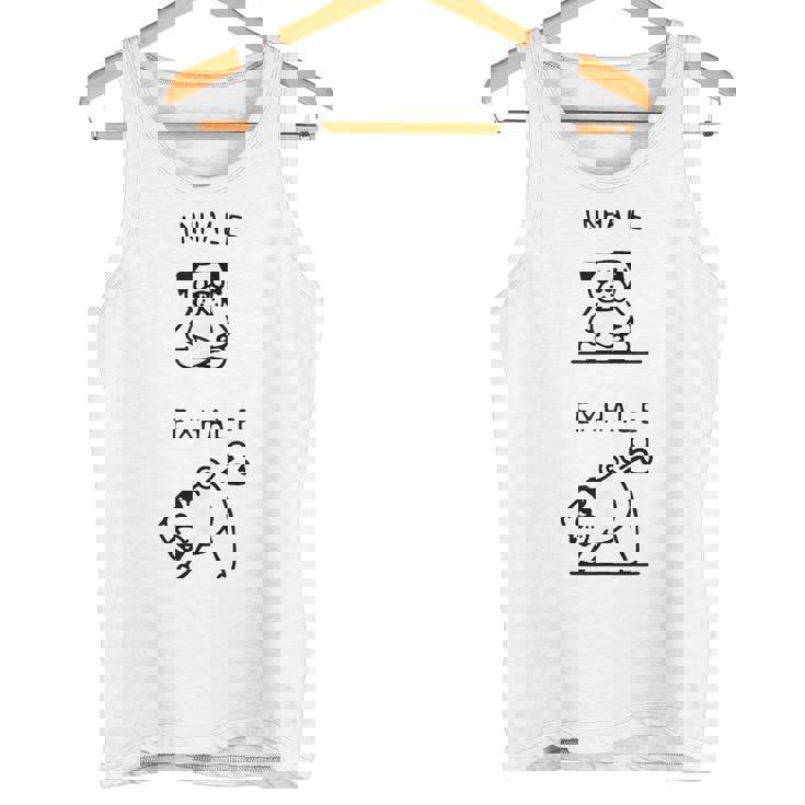 面白いtシャツ 面白いパグヨガのポーズ パグ好きなパグの飼い主さん タンクトップ