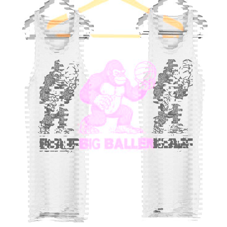 面白いゴリラ遊びバスケットボール ビッグボーラー マネースポーツ タンクトップ