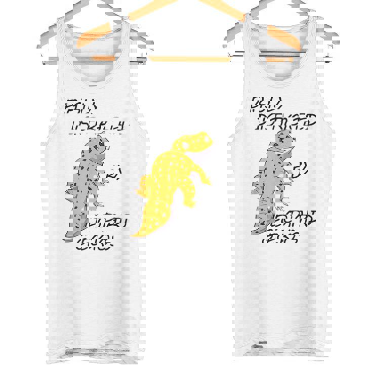 面白いヒョウモントカゲモドキ 発言するトカゲ 爬虫類 タンクトップ