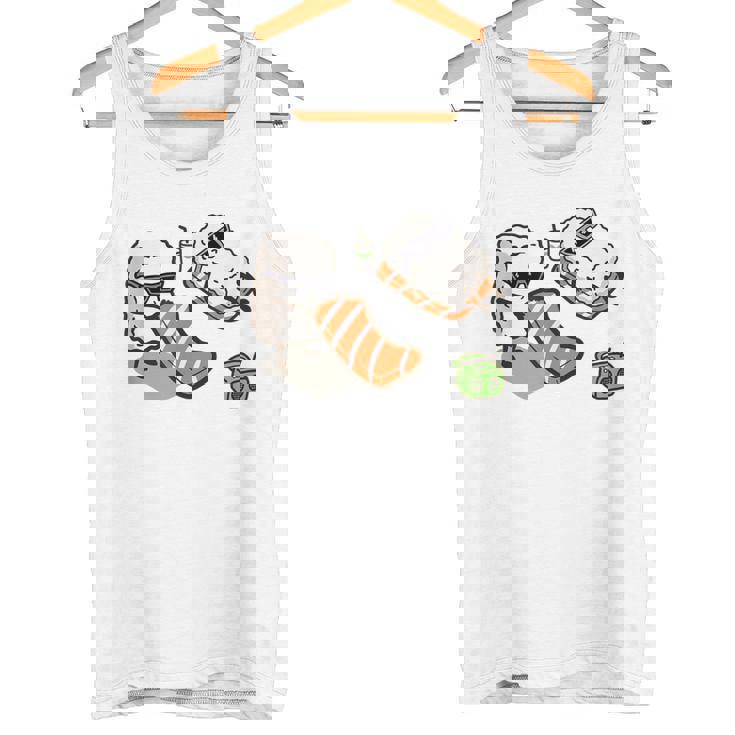 面白い寿司 ビーチで日光浴 タンクトップ