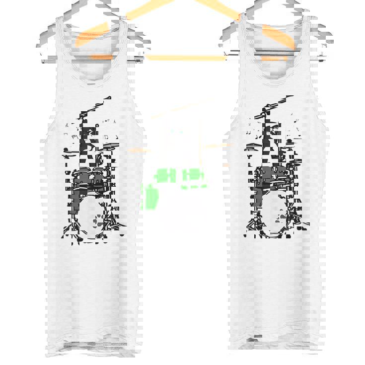 面白い猫 ドラム 猫 ドラマー 面白い ドラム 猫 タンクトップ