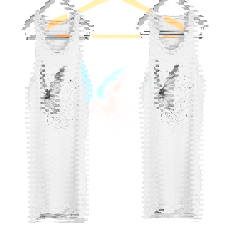 魔法の蝶 エレガント 神秘的な蝶 銀河 星 長袖tシャツ タンクトップ