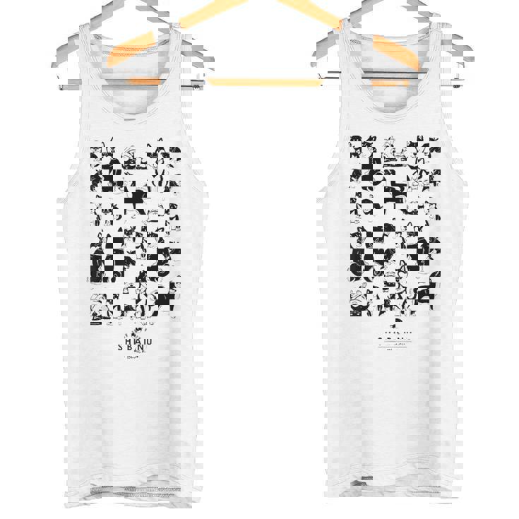 黒柴たくさん かわいい柴犬 柴犬イラスト タンクトップ