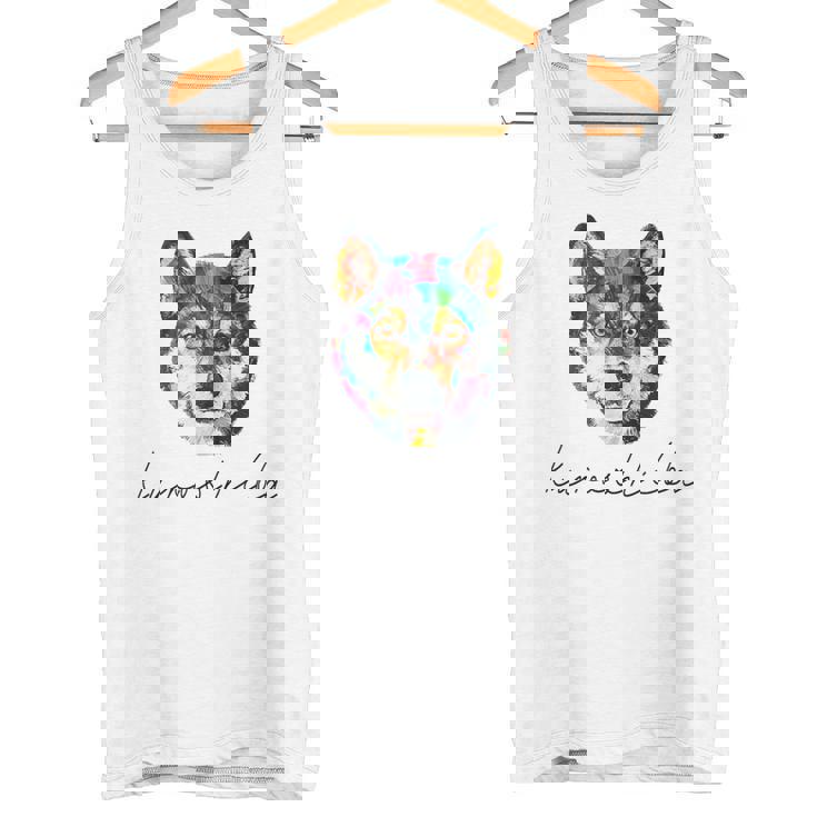 黒柴のグラフィックデザイン タンクトップ