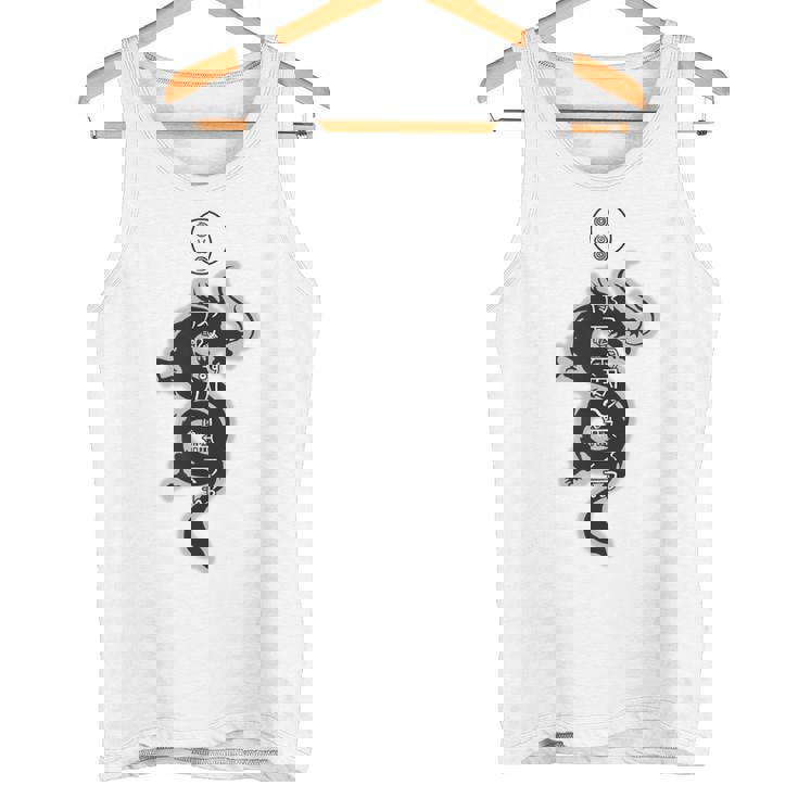 龍体文字 きに むく つる えて フトマニ図 神代文字 龍神様 縄文 かっこいい 開運 言霊 お守り タンクトップ