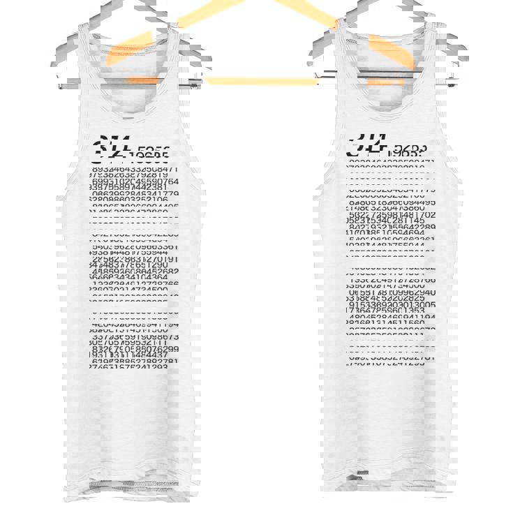 （背中側 バックプリント）314 円周率 パイ《数学》【変なtシャツ屋さん】理数系 数字 メッセージ 面白い タンクトップ