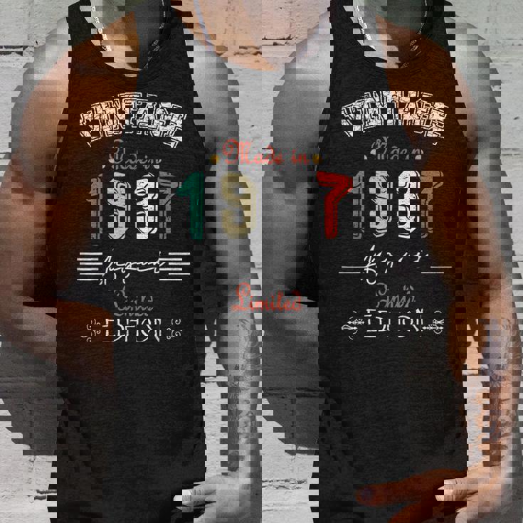 1937年8月生まれ ヴィンテージハッピーバースデー 87歳 タンクトップ 彼への贈り物