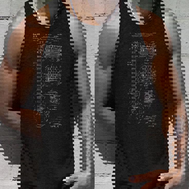 1955 ヴィンテージ エレキギター 特許プリントアート タンクトップ 彼への贈り物