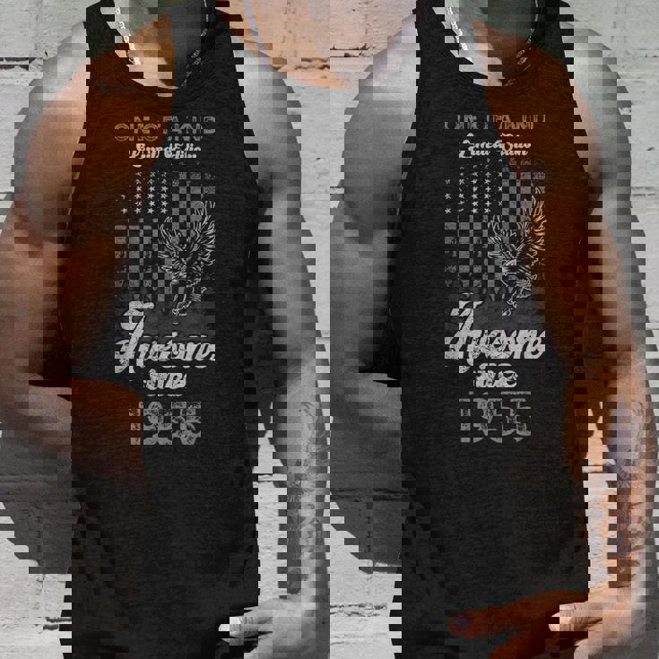 1955年、アメリカ国旗、イーグル、70歳の誕生日、愛国的 タンクトップ 彼への贈り物