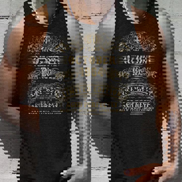 1964年10月 60歳 誕生日プレゼント 男性用 60歳 誕生日 タンクトップ 彼への贈り物