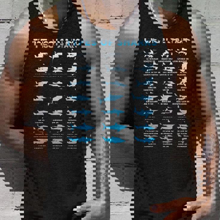 21種類のサメの海洋生物学者シャークtシャツ シャークtシャツ タンクトップ 彼への贈り物