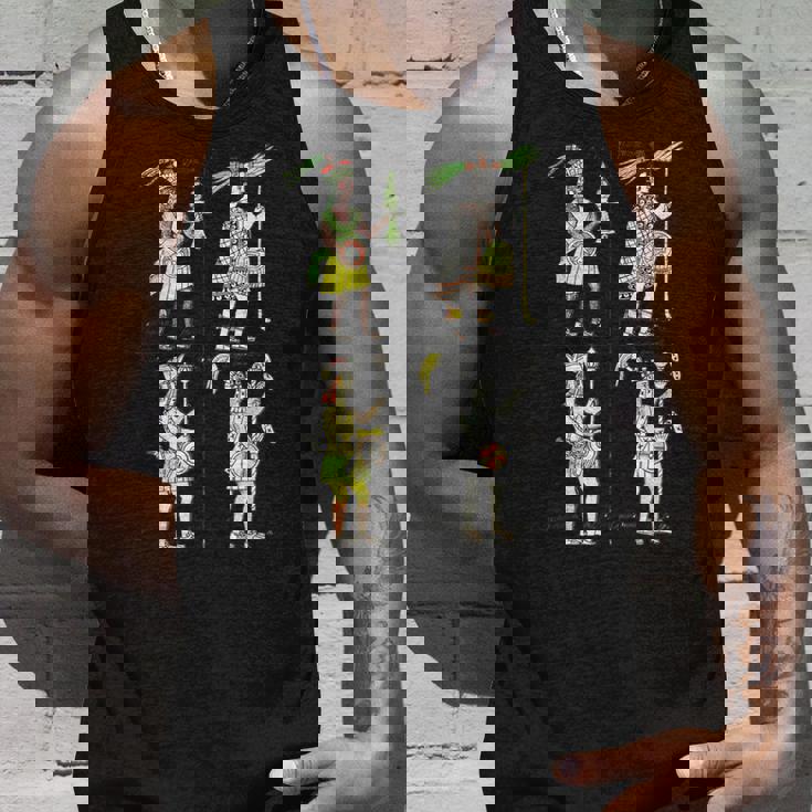 4つのアステカルーラー、フィレンツェコーデックス。 タンクトップ 彼への贈り物