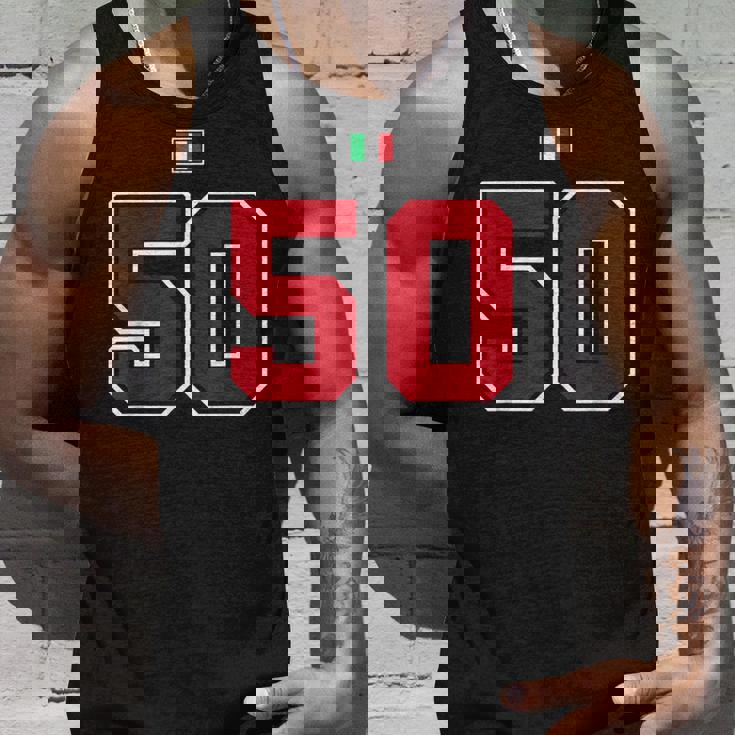 50 ナンバー カレッジスタイル ヴィンテージ 赤 白 イタリア国旗 タンクトップ 彼への贈り物