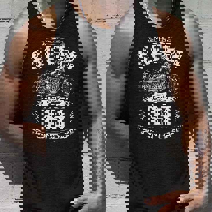 66 歳の誕生日男性オートバイ バイクに乗る人 1958 タンクトップ 彼への贈り物