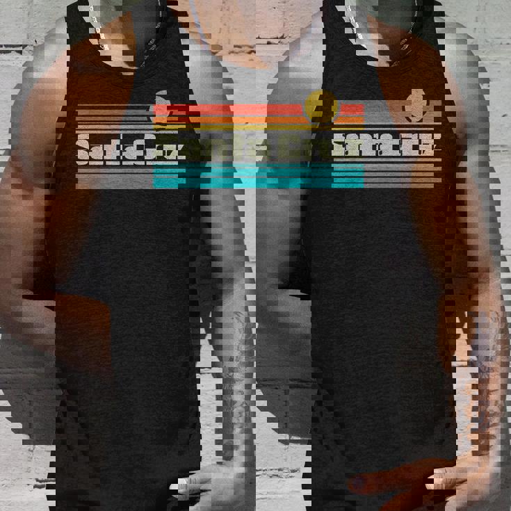 70年代80年代カリフォルニアcaレトロサンセットシティサンタクルーズ タンクトップ 彼への贈り物