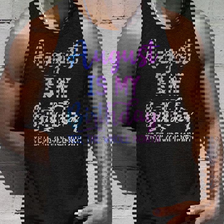 8月は私の誕生日だよおもしろい8月 タンクトップ 彼への贈り物