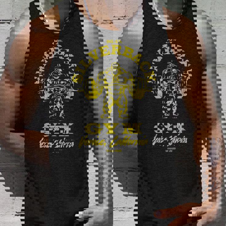 964シルバーバックゴリラ、ジムアパレル、ボディビルディング、ジム。 タンクトップ 彼への贈り物