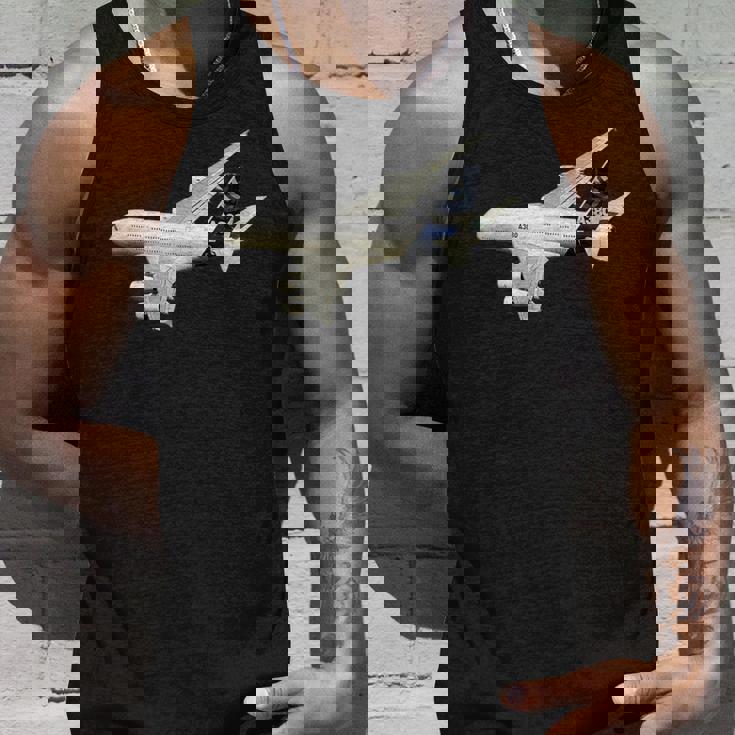 A380旅客機、航空会社、ジェット機、飛行機 タンクトップ 彼への贈り物