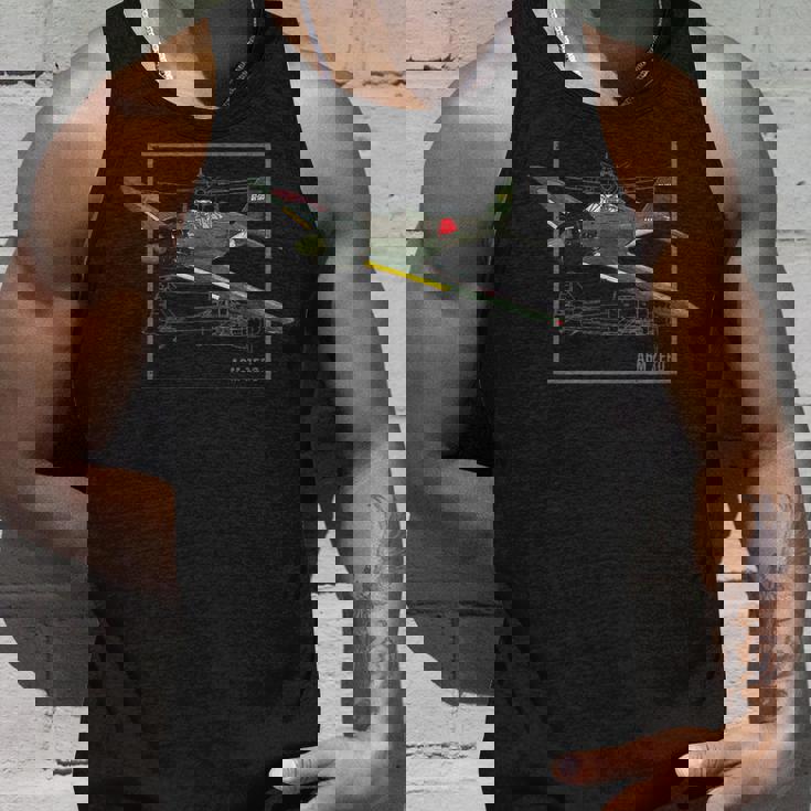 A6mゼロ日本第二次世界大戦戦闘機 タンクトップ 彼への贈り物