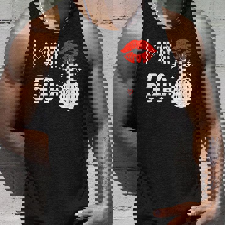 I Am 50 Plus 1 中指 51歳の誕生日 面白い タンクトップ 彼への贈り物