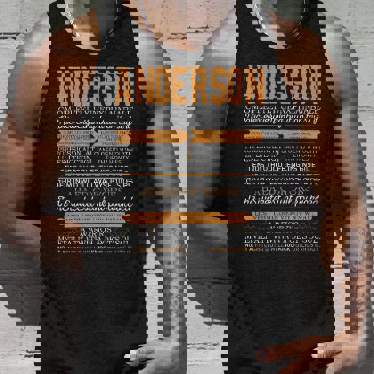 Anderson Completely Unexplainable Notices Everything But Won’T Say It Name Tank Top Gifts for Him