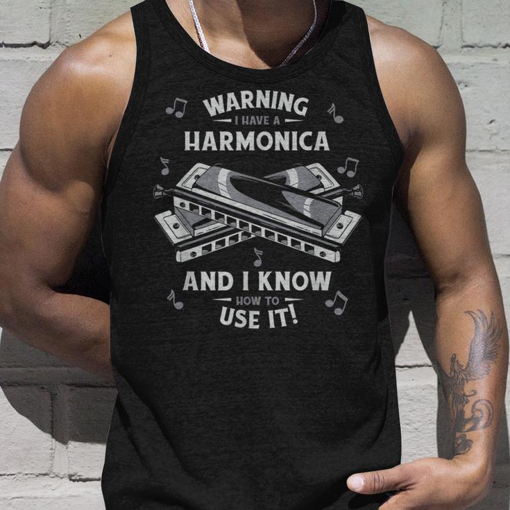 Armónica Advertencia I Have A Armónica Camiseta sin mangas Regalos para él