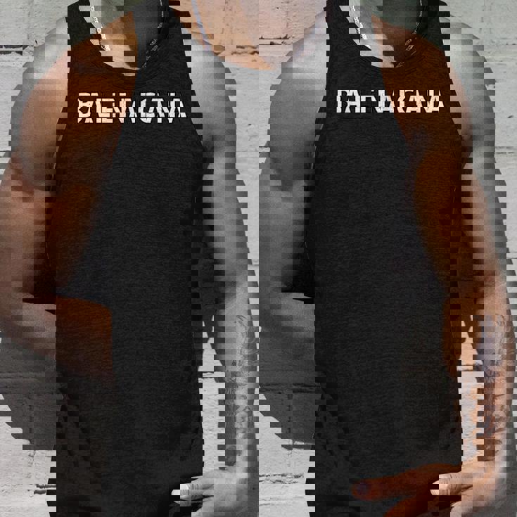 Balenaicana《ばれないかな》ホワイト 白 ロゴ【変なデザイン屋さん】ブランド パロディ 面白デザイン タンクトップ 彼への贈り物