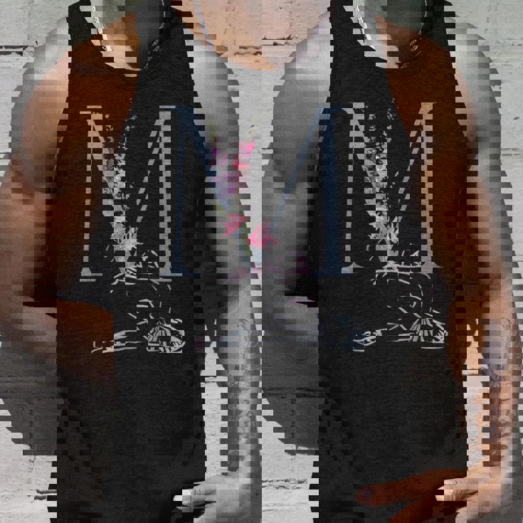 Balla バレリーナ イニシャル 名 M ダンス モノグラム バレエ タンクトップ 彼への贈り物