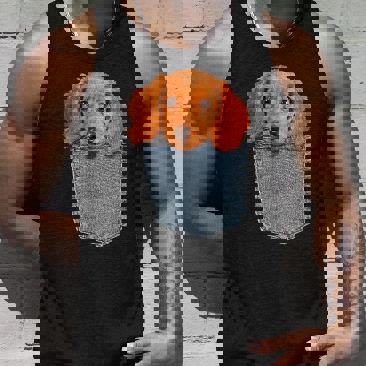 Beagle In My Pocket シャツ かわいい子犬 ダックスフンド ドッグシャツ タンクトップ 彼への贈り物