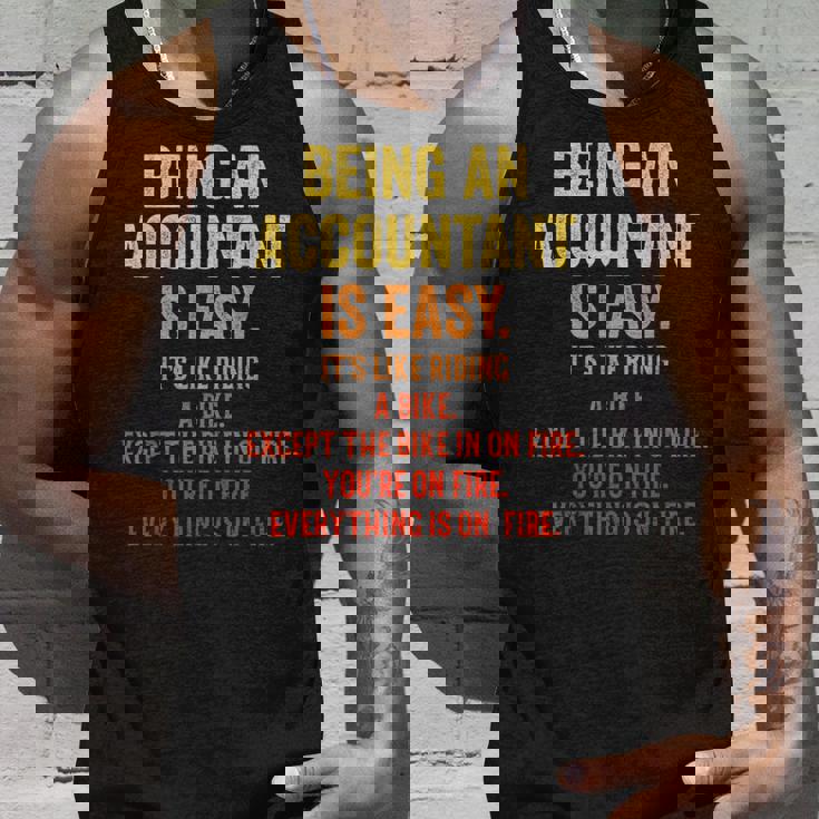 Being An Accountant Is Easy Accounting Cpaグラフィック タンクトップ 彼への贈り物