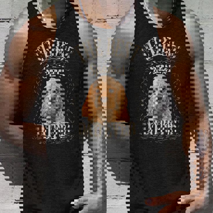 メンズ Bestpaniel Dad Ever アメリカンコッカースパニエル 犬 ビンテージ タンクトップ 彼への贈り物