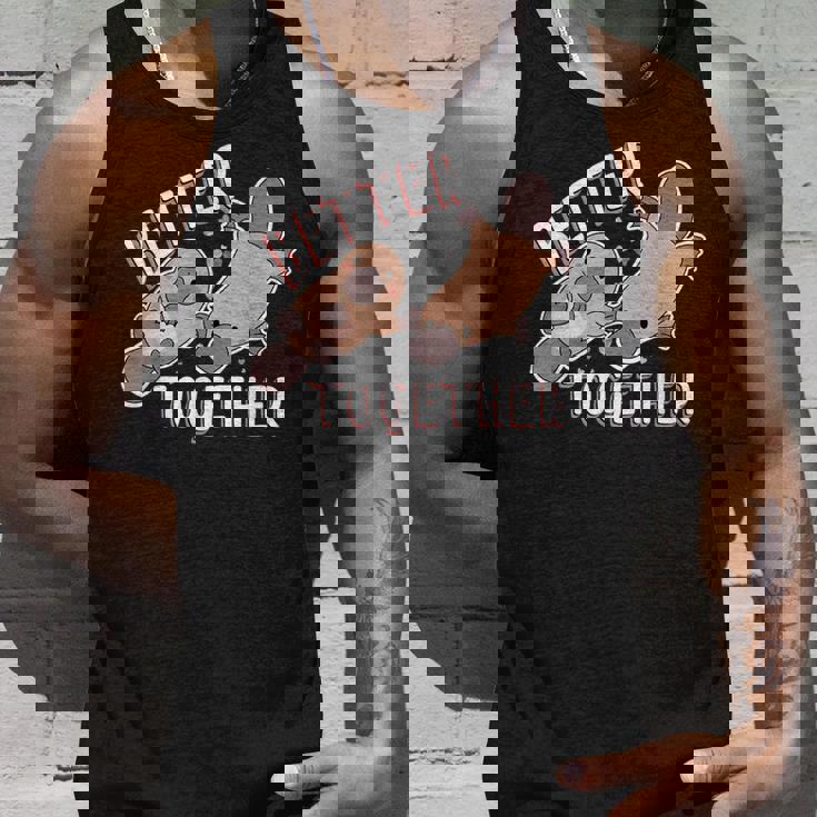 Better Together バレンタインデー カモノハシ カップル ラブ ハッピー タンクトップ 彼への贈り物