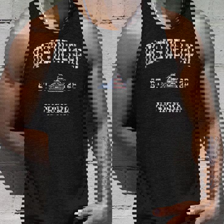 Bigtone Gap バージニア州バージニア州ヴィンテージアメリカ国旗デザイン タンクトップ 彼への贈り物