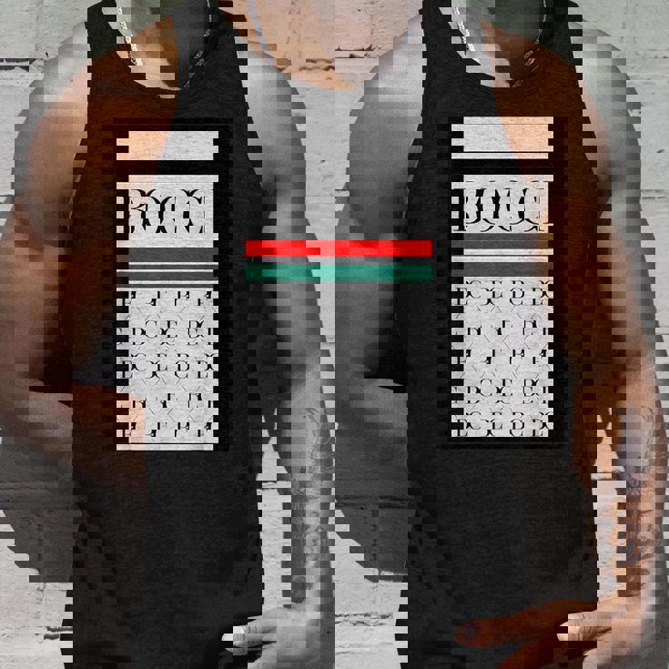 Bocci ぼっち ロゴ 総柄 緑 赤 イタリア国旗風【変なデザイン屋さん】陰キャ オタク ブランド パロディ 面白 タンクトップ 彼への贈り物