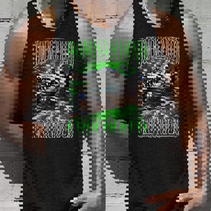 Bombardino Crocodilo イタリアンブレイン 面白い クロコダイル ミーム タンクトップ 彼への贈り物